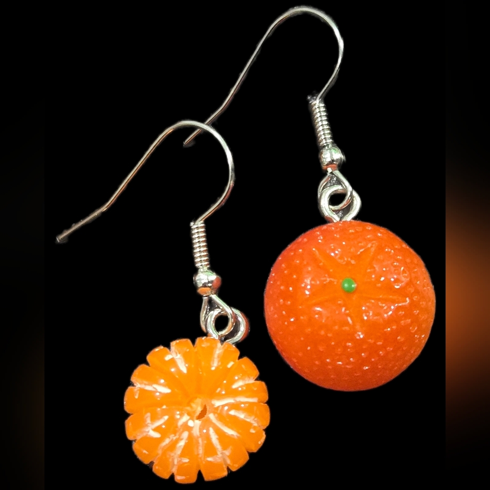 Orange Fruit-Inspired Earrings
